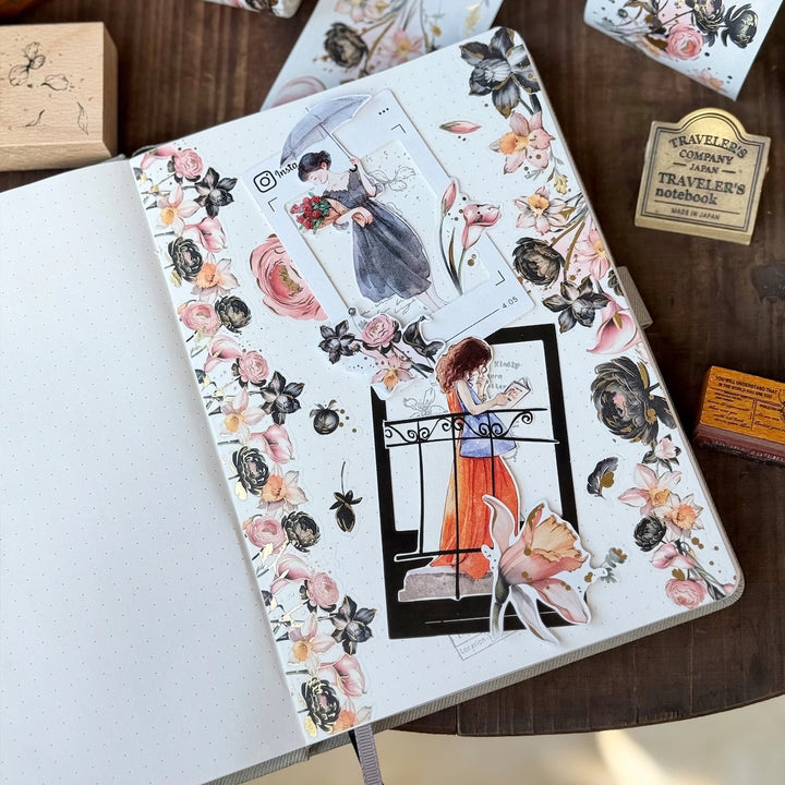 The Washi Tape Shop - Auric Rose Washi Tape Sticker Set