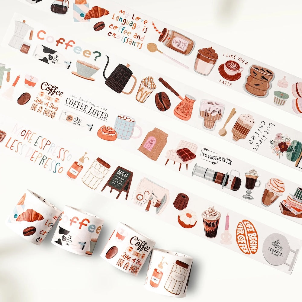 The Washi Tape Shop - Coffee? - Washi Tape Sticker Set