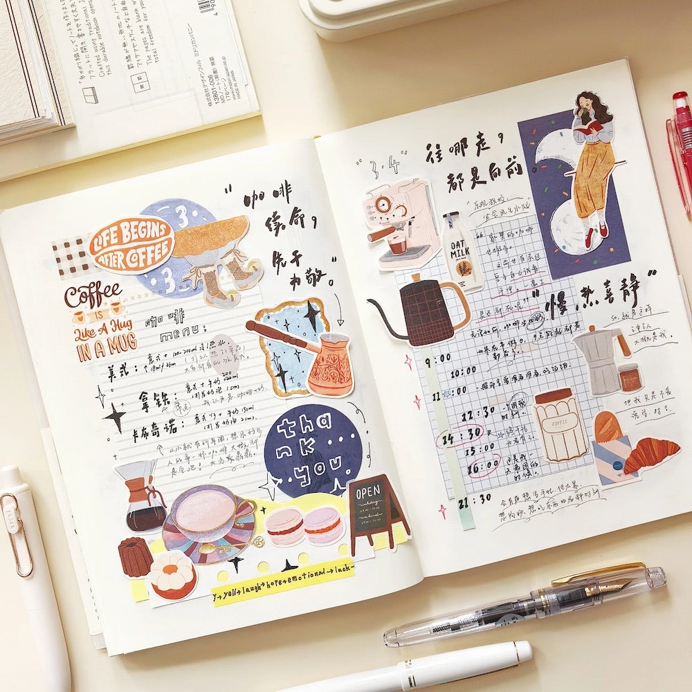 The Washi Tape Shop - Coffee? - Washi Tape Sticker Set