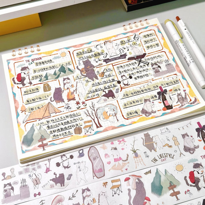The Washi Tape Shop - Neko - Washi Tape Sticker Set