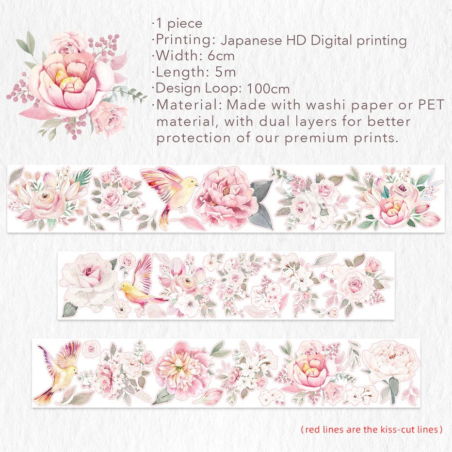 the washi tape shop pre cut pink velvet wide washi pet tape design loop
