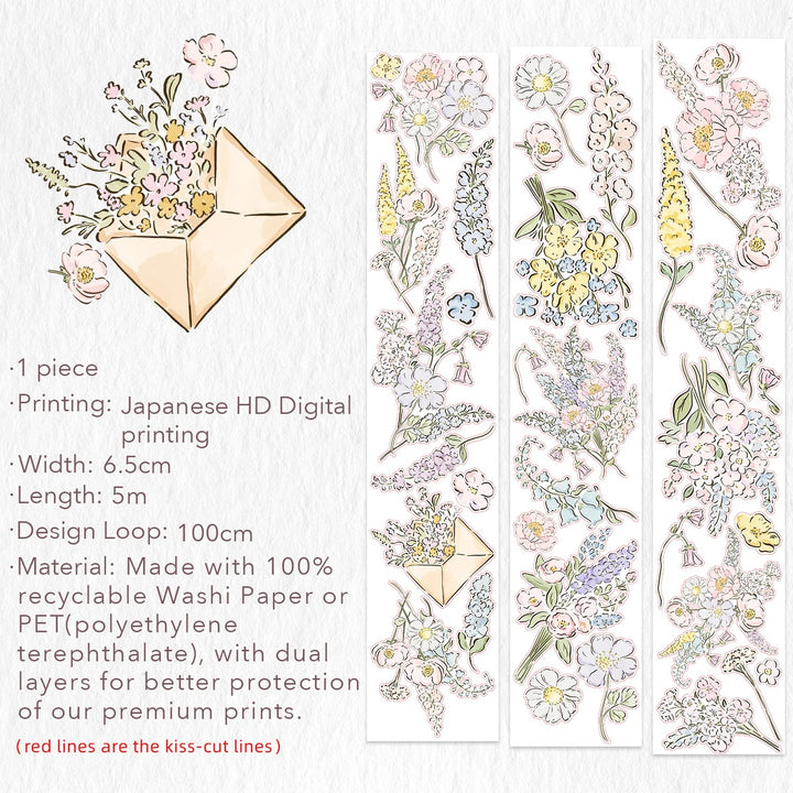 The Washi Tape Shop - Pre-cut Garden Sprout Washi/PET Tape