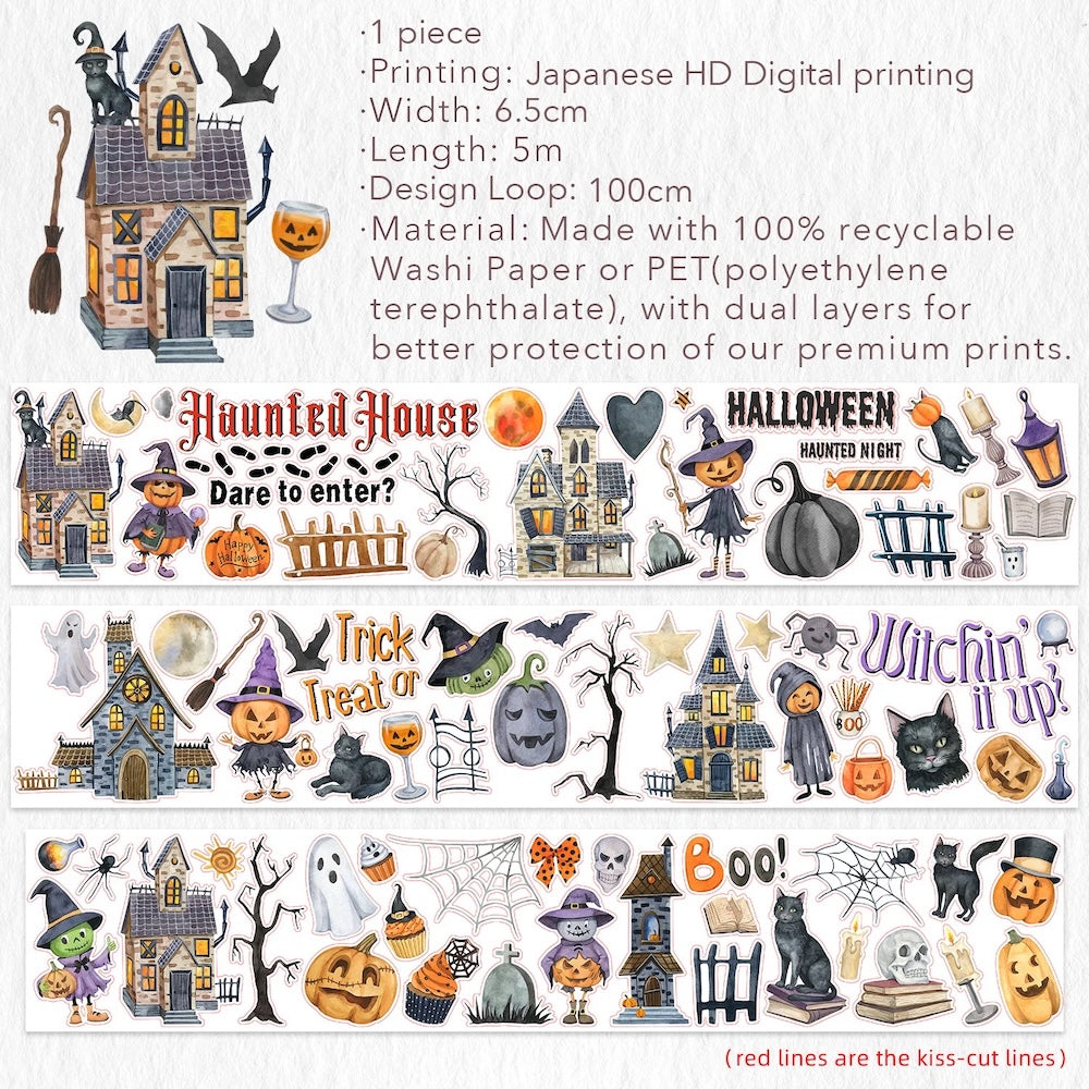 the-washi-tape-shop-pre-cut-haunted-night-washi-pet-tape design loop