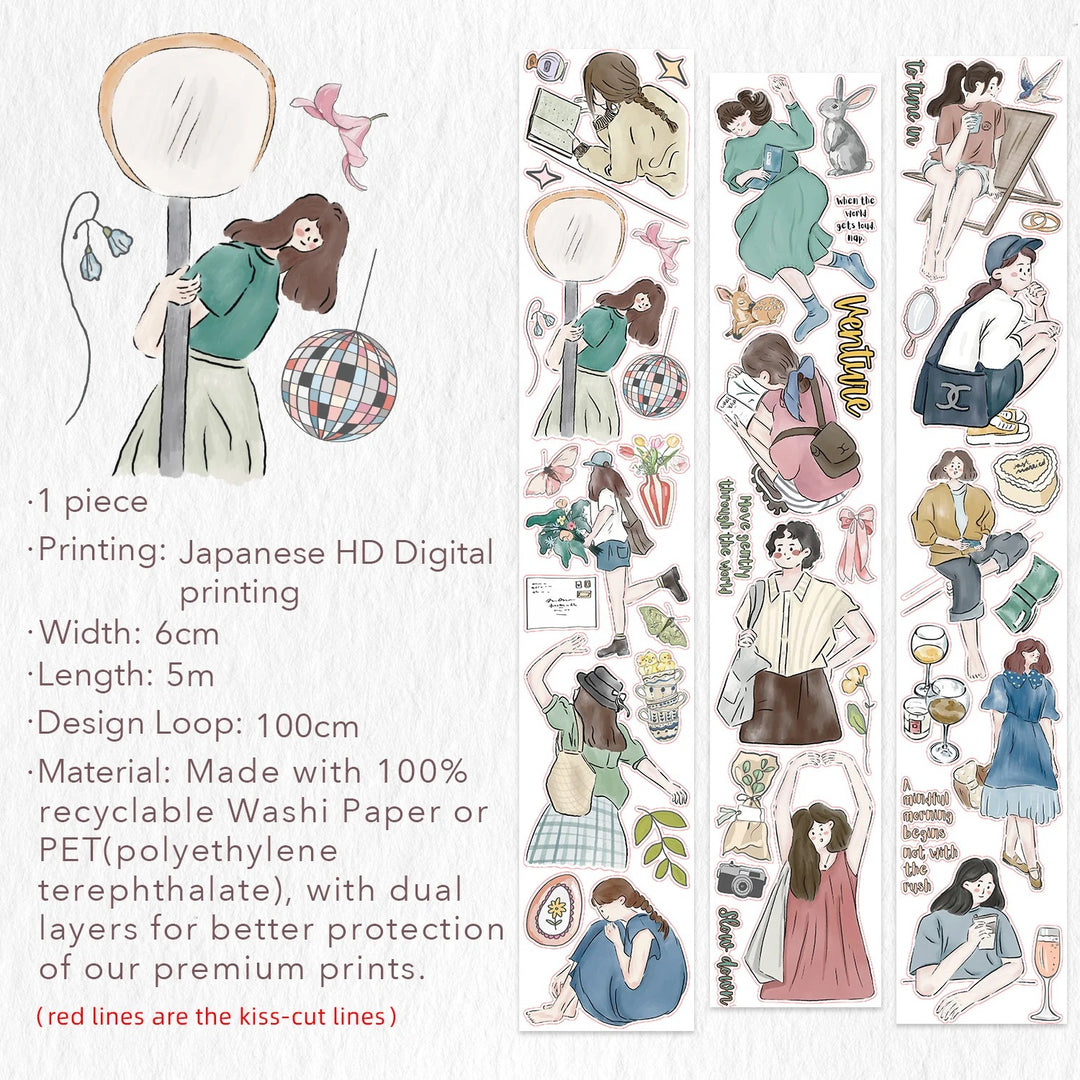 The Washi Tape Shop - Pre-cut Letter to my self Washi/PET Tape