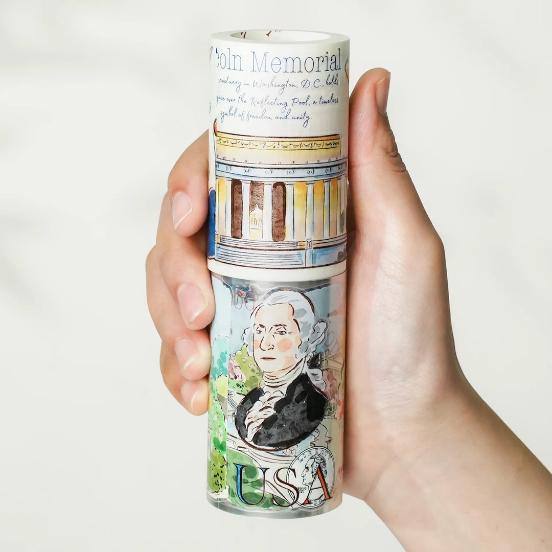 The Washi Tape Shop - Pre-cut Washington Icons Wide Washi/PET Tape