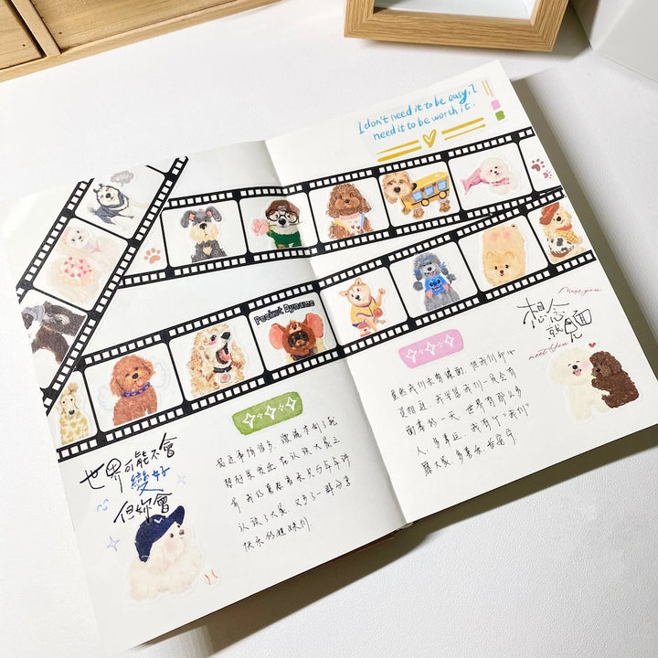 The Washi Tape Shop - Tail Waggers - Washi Tape Sticker Set