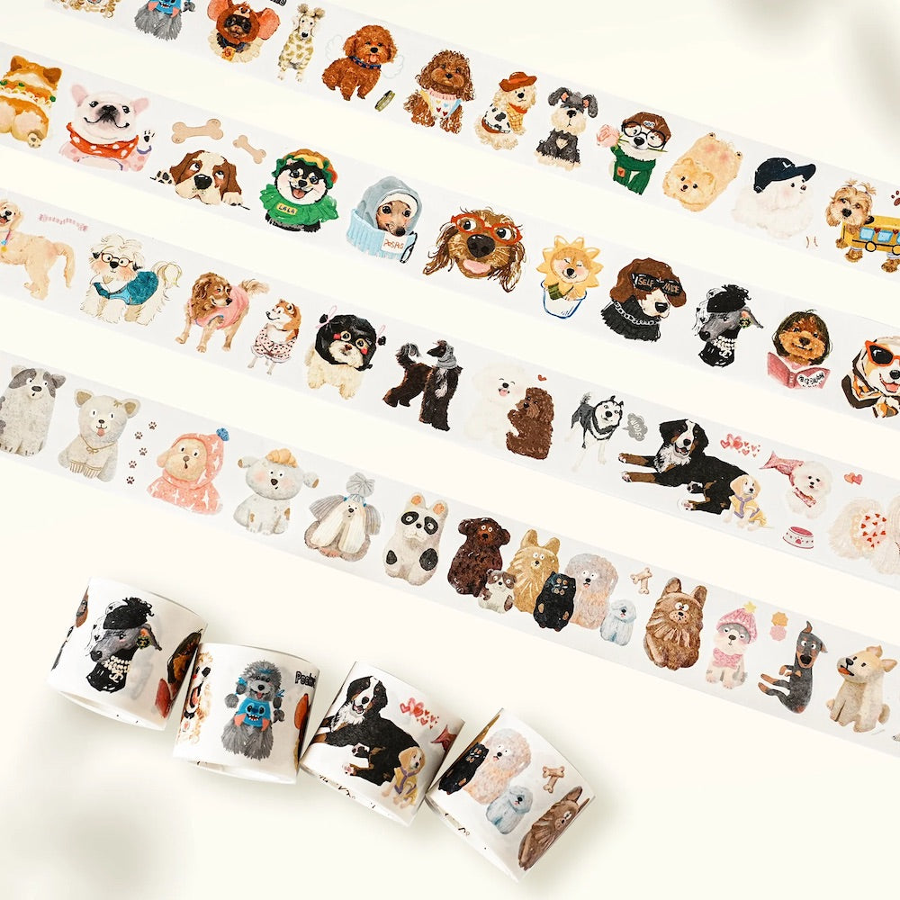 The Washi Tape Shop - Tail Waggers - Washi Tape Sticker Set
