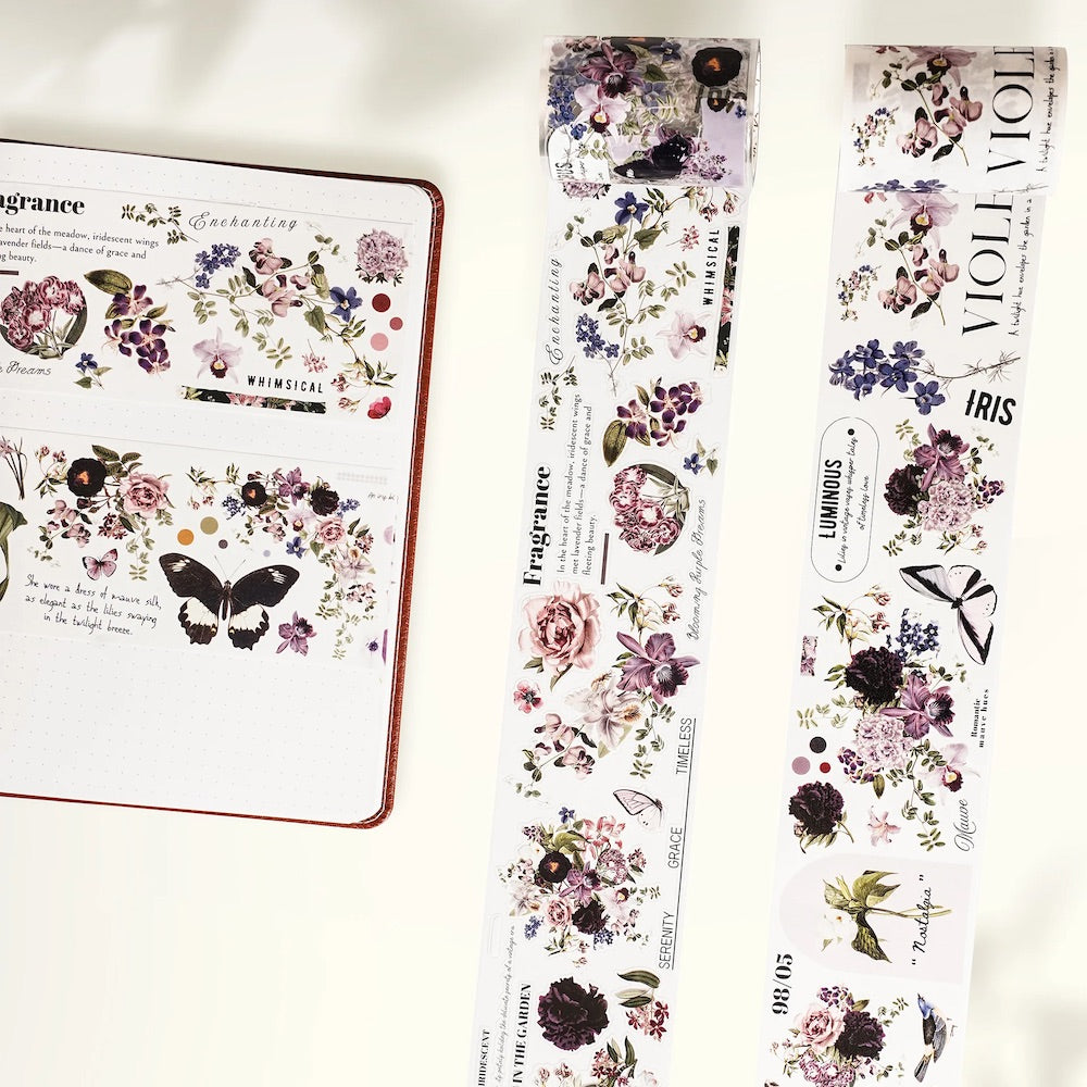 The Washi Tape Shop - Pre-cut Violet Veil Wide Washi/PET Tape