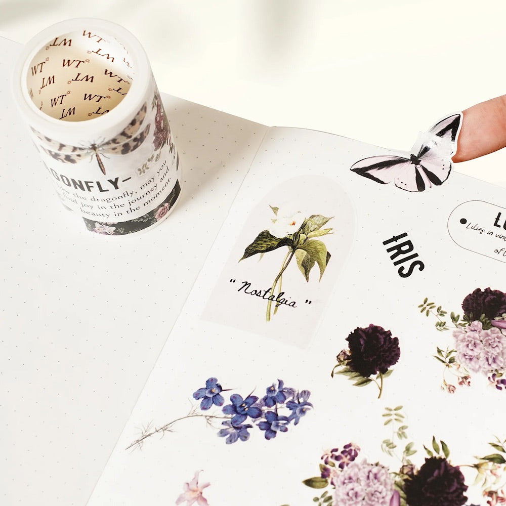 The Washi Tape Shop - Pre-cut Violet Veil Wide Washi/PET Tape