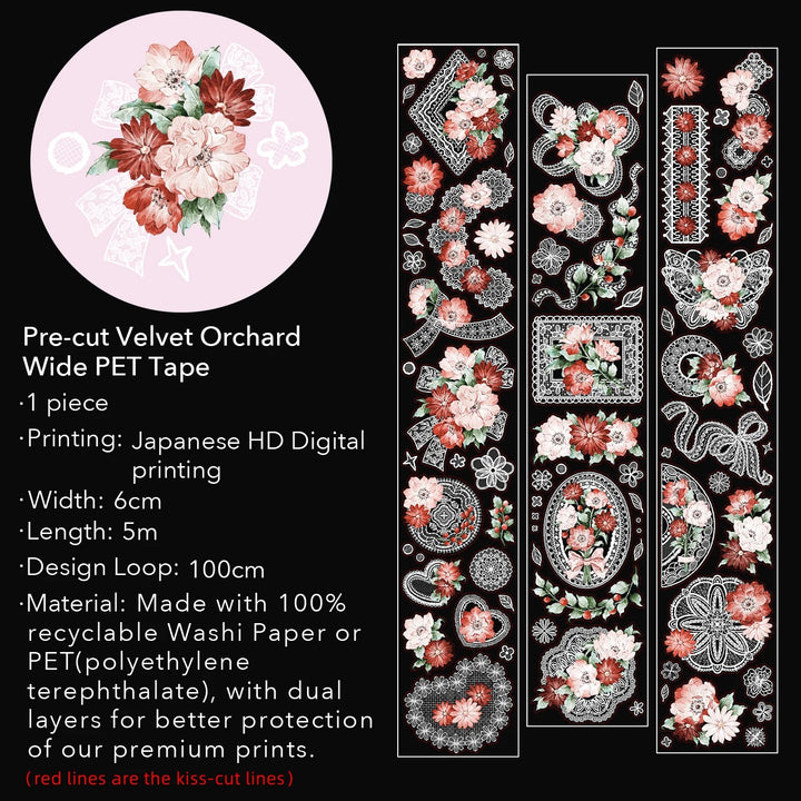 The Washi Tape Shop - Pre-cut Heirloom Lace Washi/PET Tape