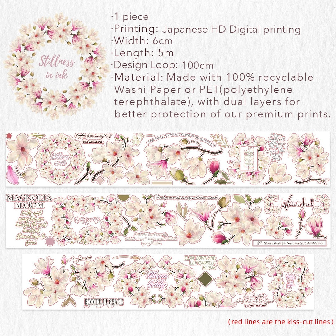 The Washi Tape Shop - Pre-cut Magnolia Bloom Washi/PET Tape
