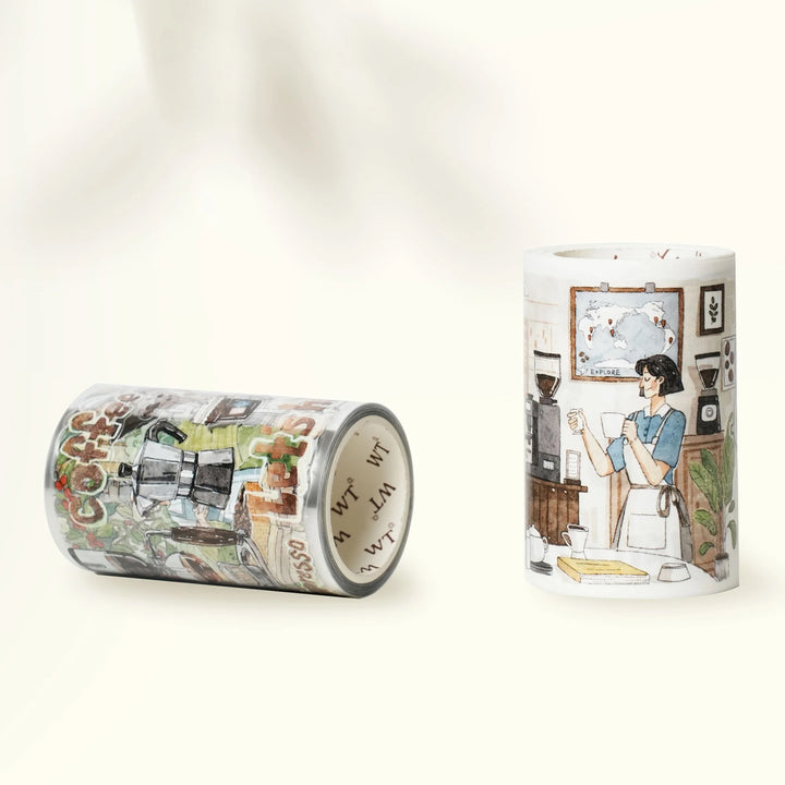 The Washi Tape Shop - Pre-cut Life of Coffee Wide Washi/PET Tape