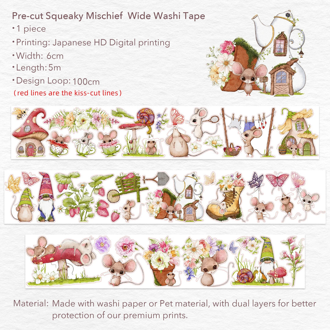 The Washi Tape Shop - Squeaky Mischief Wide Washi/ PET Tape