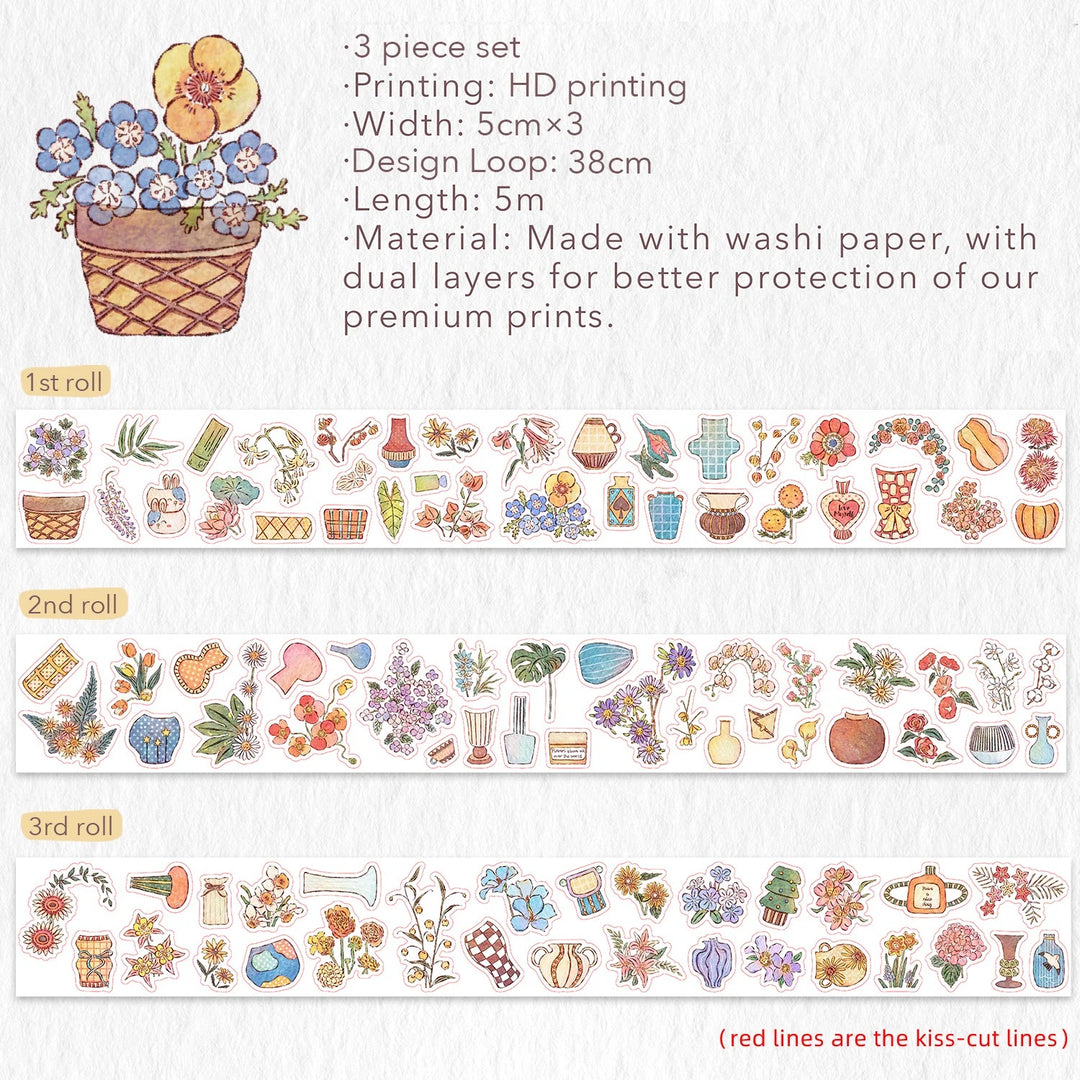 The Washi Tape Shop - Vase Medley Washi Tape Sticker Set