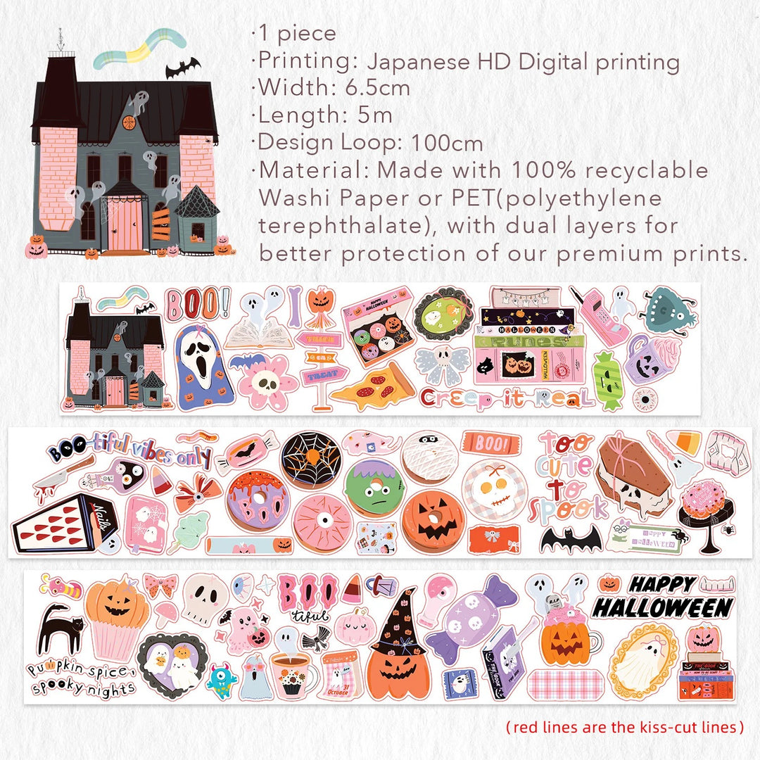 The Washi Tape Shop - Pre-cut Boo Brigade Washi/PET Tape