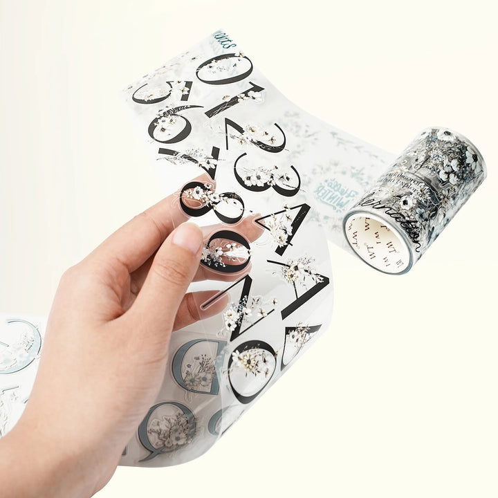 The Washi Tape Shop - Pre-cut Frosted Letters Wide Washi/PET Tape