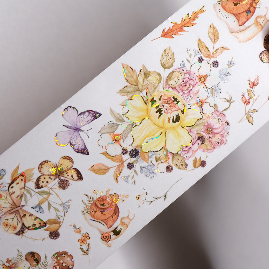 Washi version of The Washi Tape Shop Golden Harvest Wide Washi/PET Tape unrolled