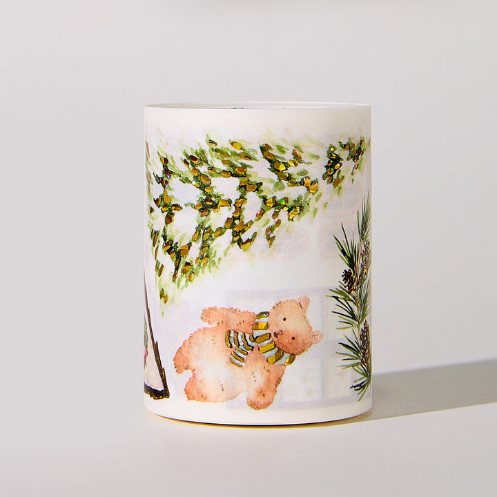 Washi version of The Washi Tape Shop Holiday Hamlet Wide Washi/PET Tape unrolled