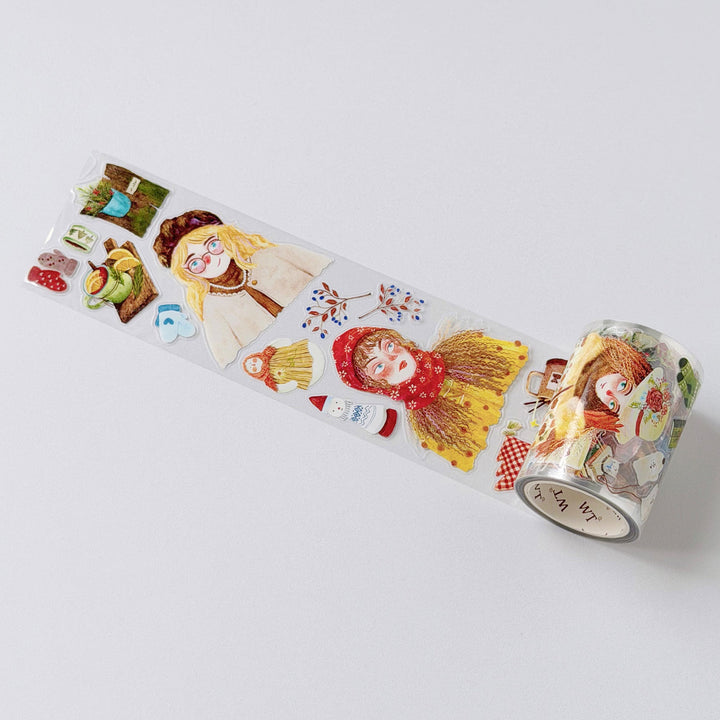 Clear PET version of The Washi Tape Shop Holly Belle Wide Washi/PET Tape unrolled