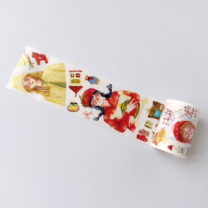 Washi version of The Washi Tape Shop Holly Belle Wide Washi/PET Tape unrolled