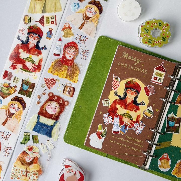 Ring planner decorated with The Washi Tape Shop Holly Belle Wide Washi/PET Tape