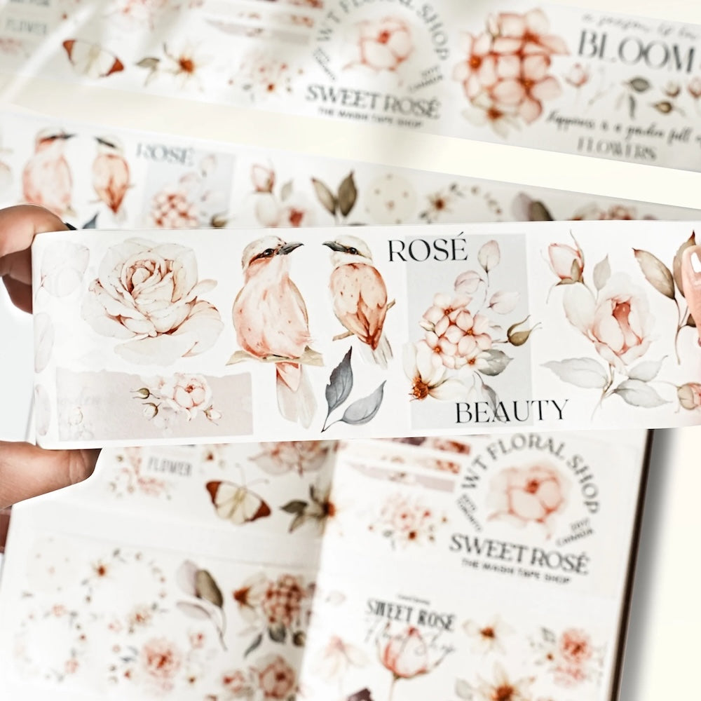 The Washi Tape Shop - Pre-cut Sweet Rose Wide Washi/PET Tape