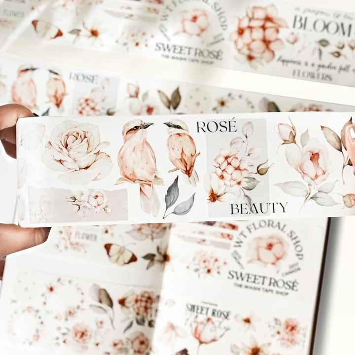 The Washi Tape Shop - Pre-cut Sweet Rose Wide Washi/PET Tape