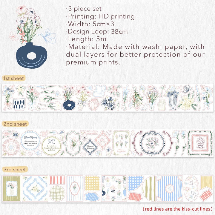 The Washi Tape Shop - Doodle & Vine Washi Tape Sticker Set