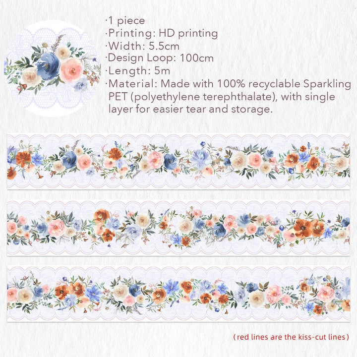 The Washi Tape Shop - Pre-Cut Wide Fluer De Lune PET Tape (Sparkling)