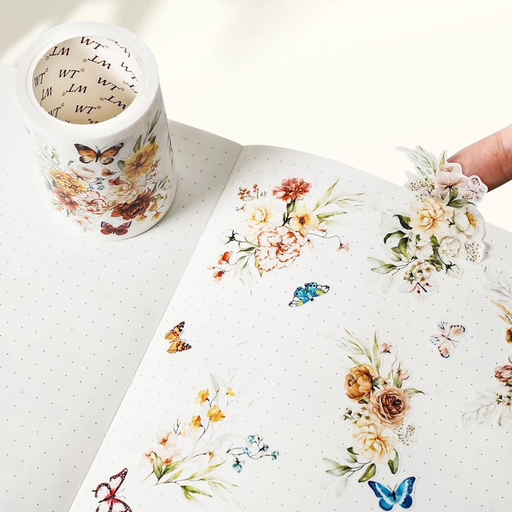 The Washi Tape Shop - Pre-Cut Floral Wave Wide Washi/PET Tape