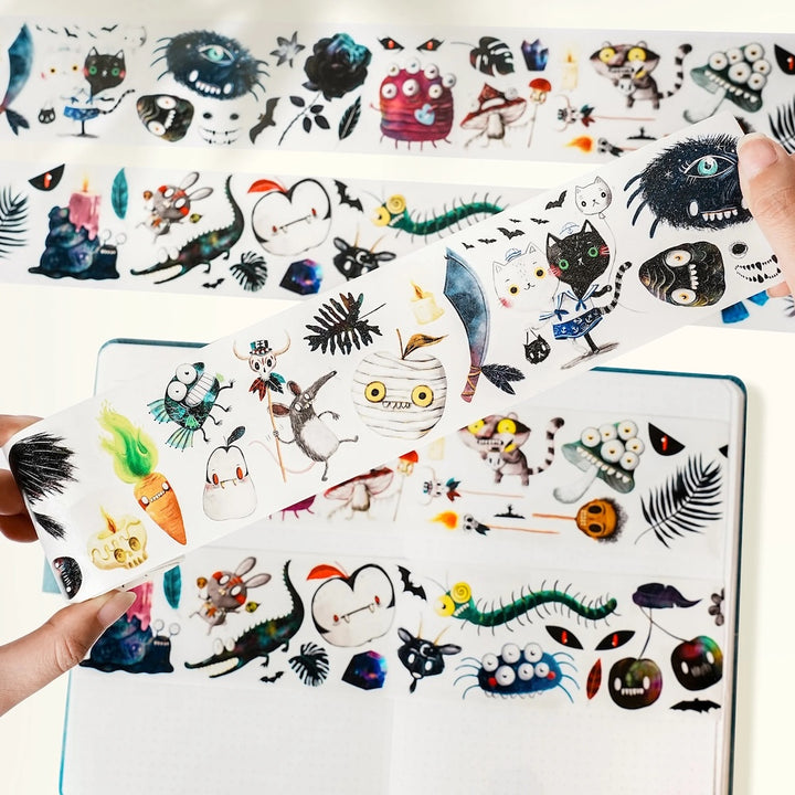 The Washi Tape Shop - Pre-Cut Midnight Monsters Wide Washi/PET Tape