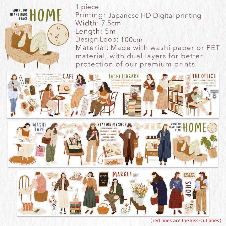 The Washi Tape Shop - Pre-cut Planners Day Version 1 - Washi/PET Tape