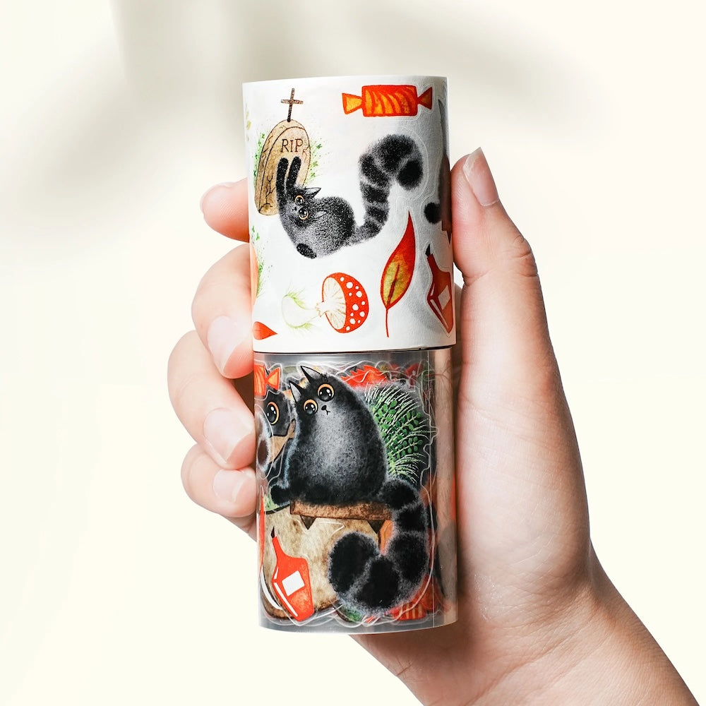 The Washi Tape Shop - Pre-Cut Spooky Tails Wide Washi/PET Tape