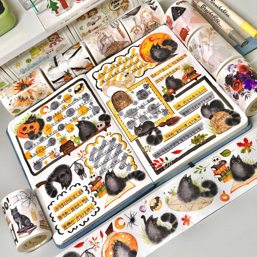 The Washi Tape Shop - Pre-Cut Spooky Tails Wide Washi/PET Tape