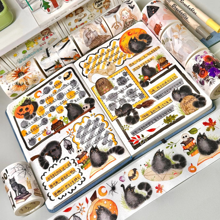 The Washi Tape Shop - Pre-Cut Spooky Tails Wide Washi/PET Tape