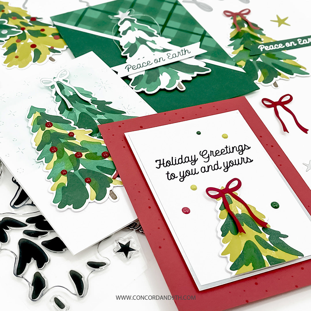 PRE_ORDER ONLY - Concord & 9th - Triple-step Evergreen Stamps & Dies Bundle