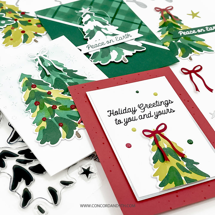 PRE_ORDER ONLY - Concord & 9th - Triple-step Evergreen Stamps & Dies Bundle