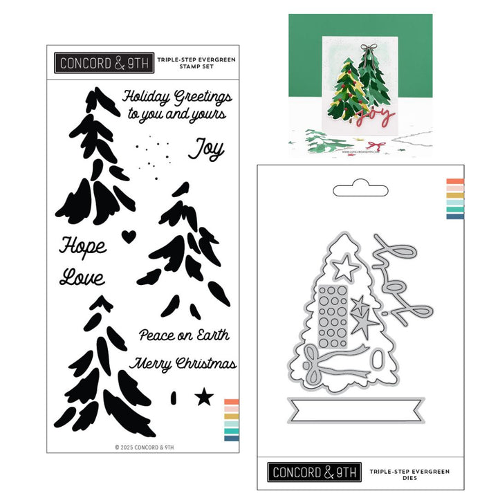 Concord & 9th - Triple-step Evergreen Stamps & Dies Bundle