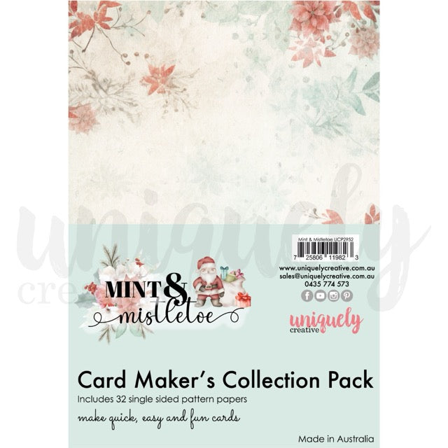 Christmas paper collection pack packaging on white background