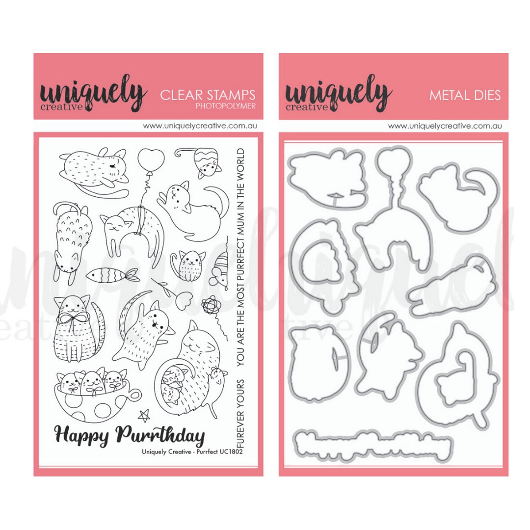Uniquely Creative - Purrfect Stamp & Die Set