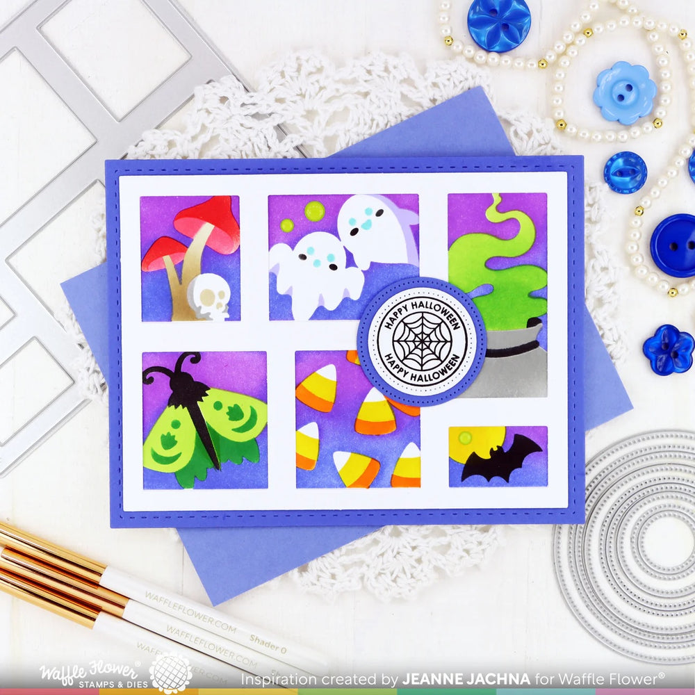 waffle flower postage collage blocks die 421830