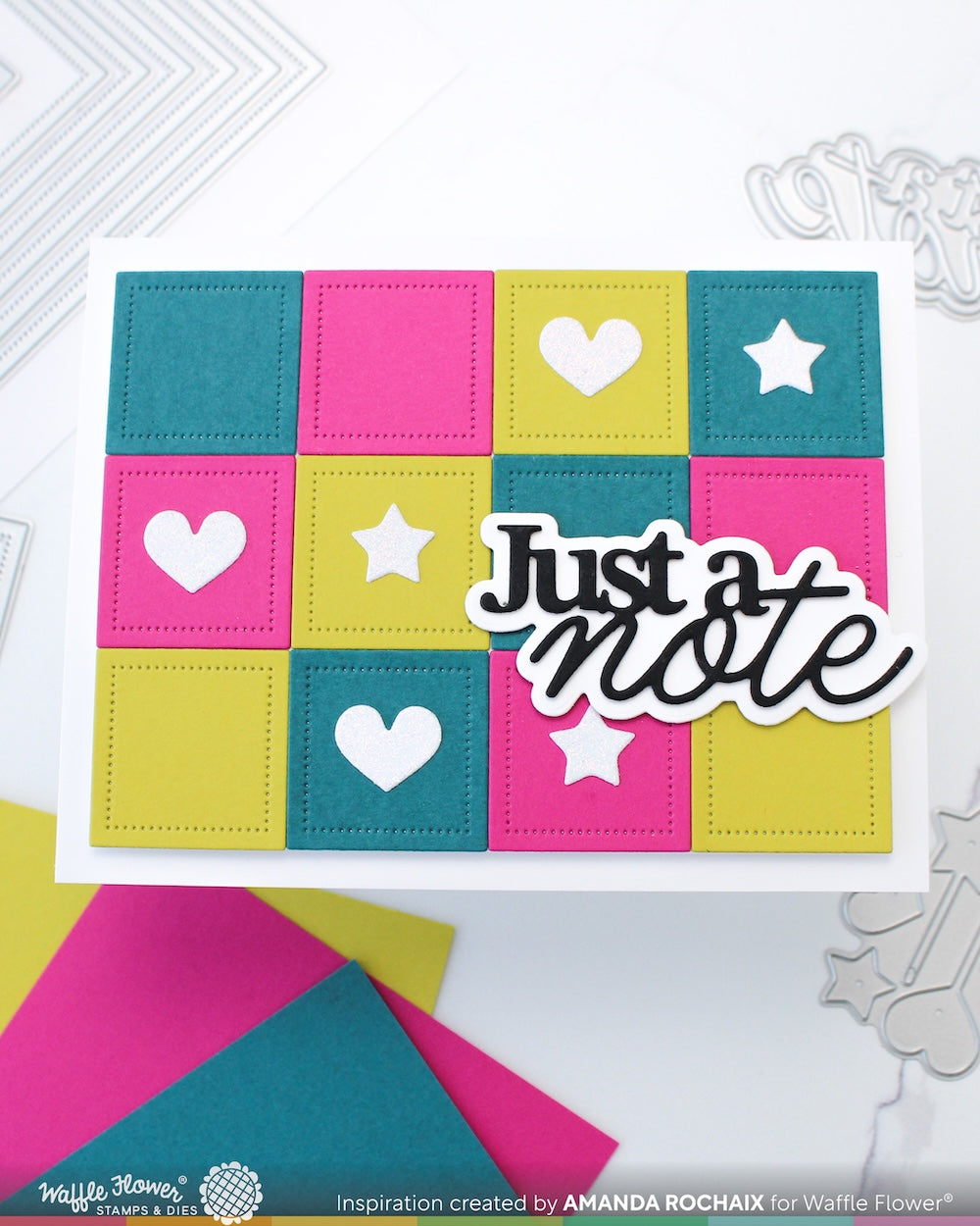 waffle flower nesting piercing squares die - 422053 example