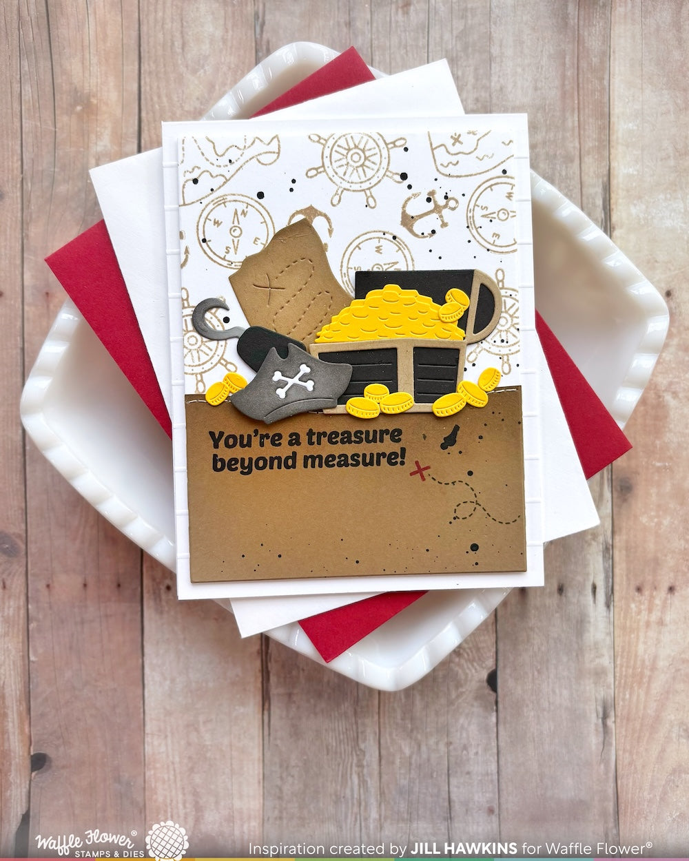 waffle flower treasure hunt sentiments stamp set - 422081 example