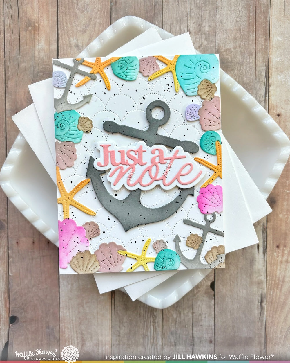 waffle flower seashell frame coloring stencil - 422087 Idea