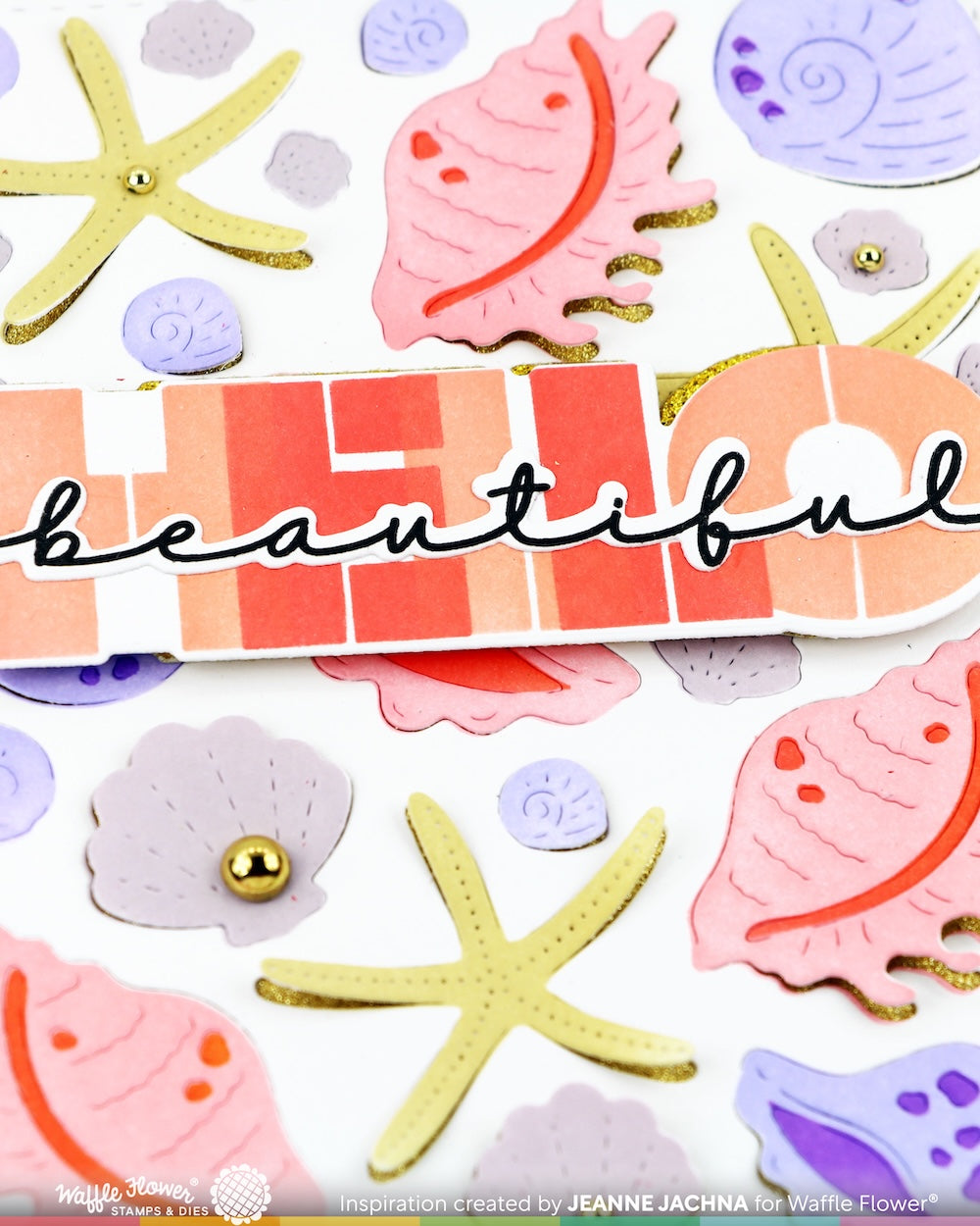 waffle flower overlapping hello additions matching die - 422092 idea