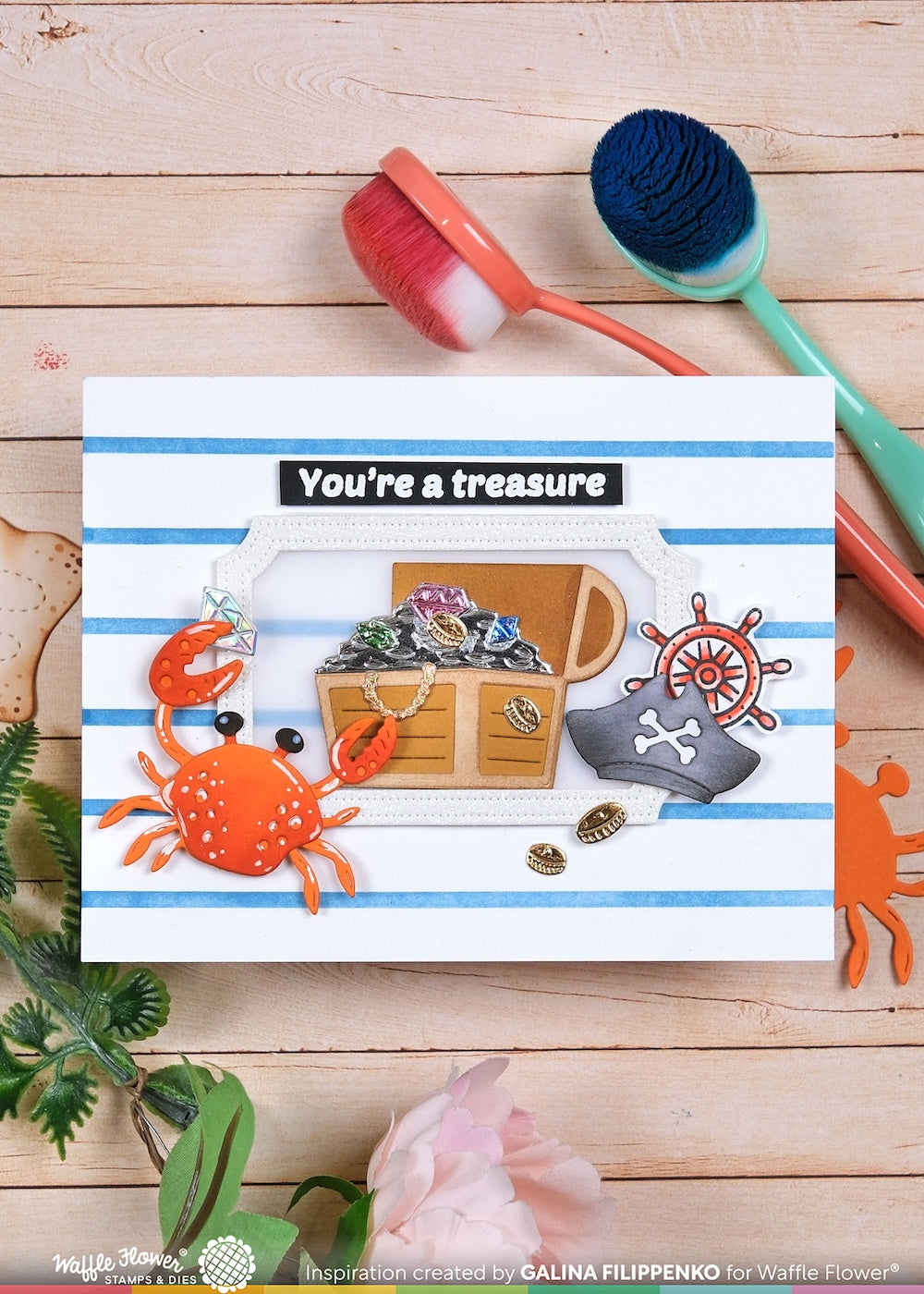 waffle flower inquisitive pirate add on die - 422082 idea