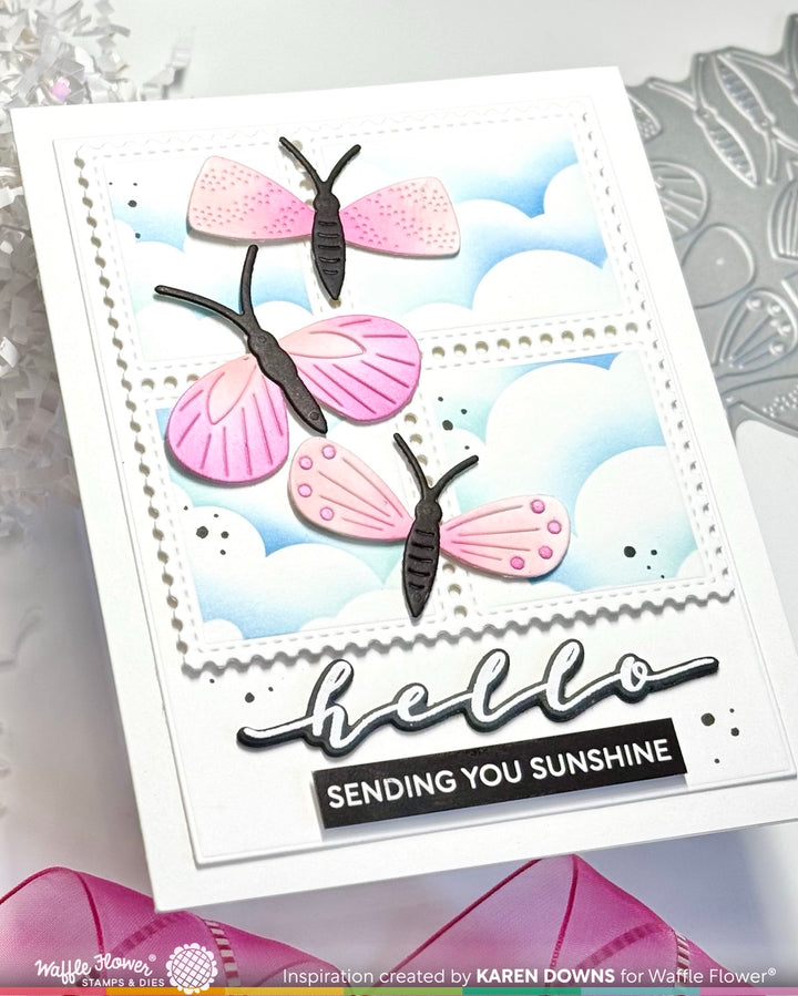 Waffle Flower - Cloudy Skies Stencil
