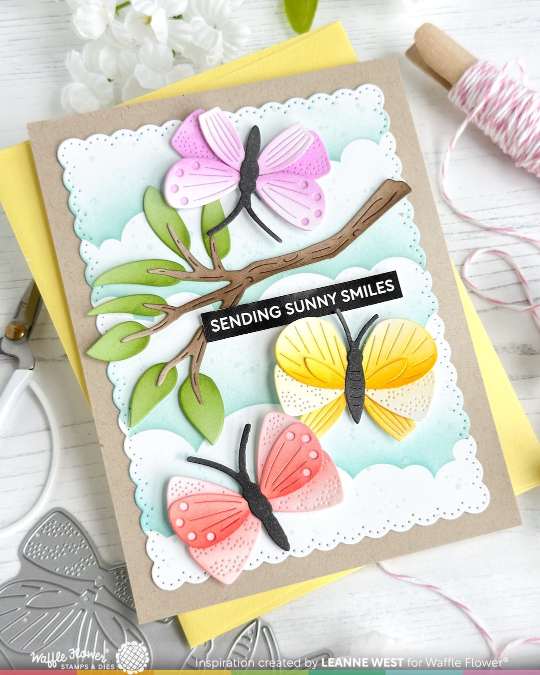 Waffle Flower - Cloudy Skies Stencil
