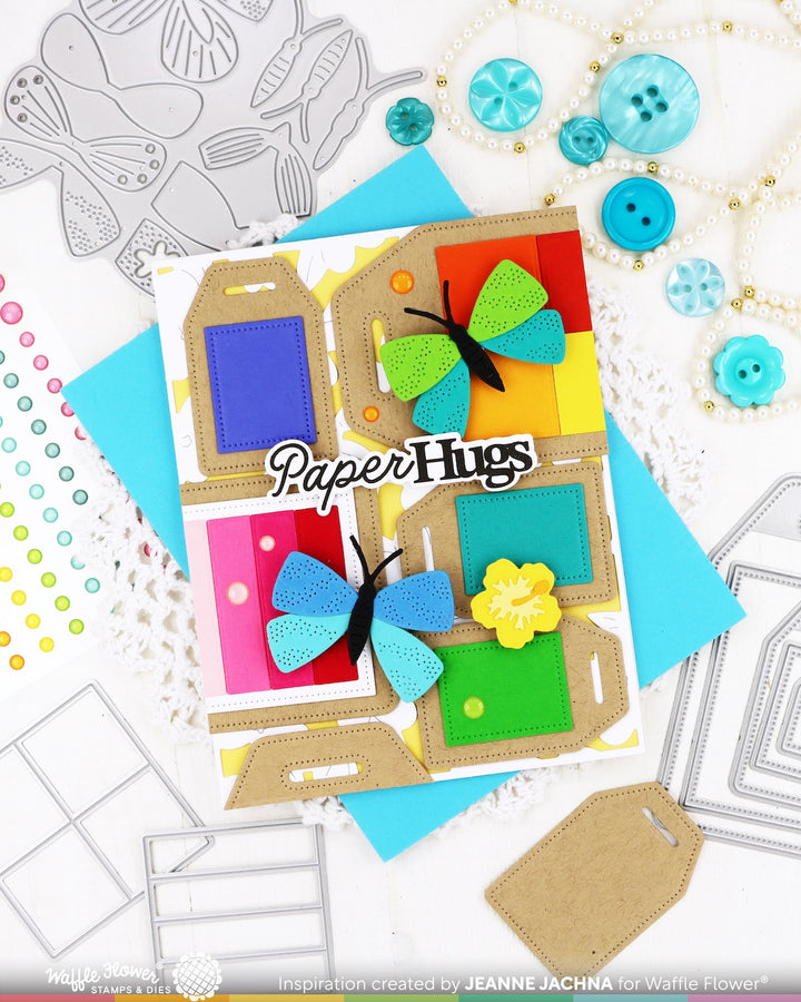 Waffle Flower - Nesting Piercing Tags Die-n-stencil