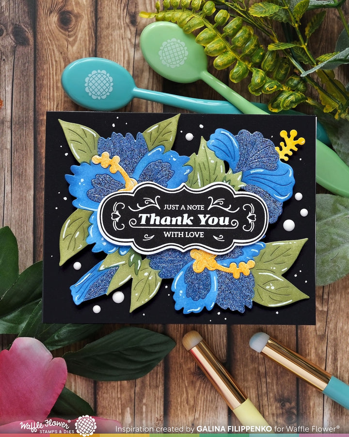 Waffle Flower - Vintage Label 1 Die